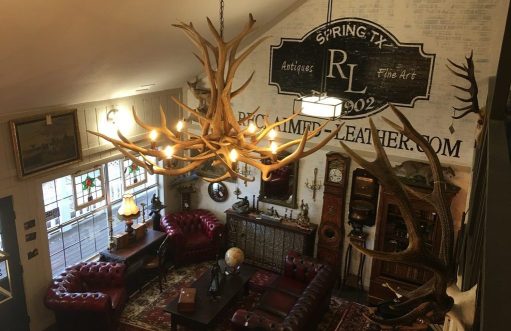 reclaimed leather inside store