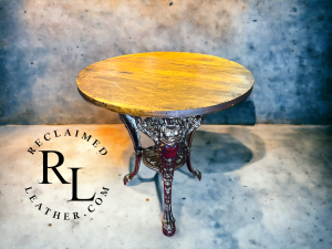 Vintage English Cast Iron Pub Table, Bronze - Image 3