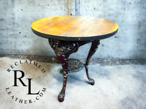 Vintage English Cast Iron Pub Table, Bronze - Image 2